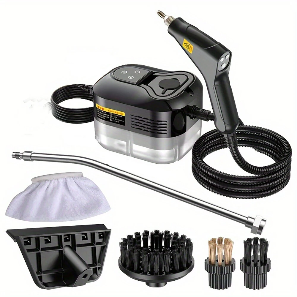 (image for) 1500W Handheld High Pressure Steam Cleaner Household Steam Cleaner Suitable For Kitchen Fumes Sofas Small Air Conditioners Washing Machines